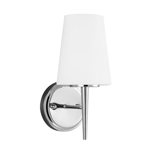 Etched White Glass 1 Light Sconce, Lighting, Laura of Pembroke