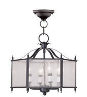 4 Light 16 inch Bronze Pendant/Ceiling Mount Ceiling Light