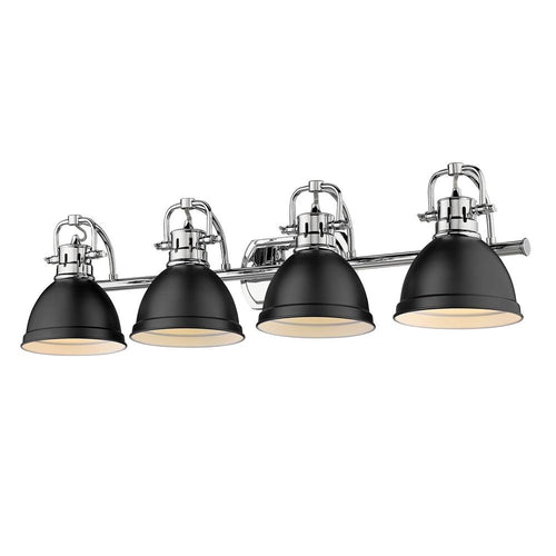 4 Light Bath Vanity-Matte Black Shade