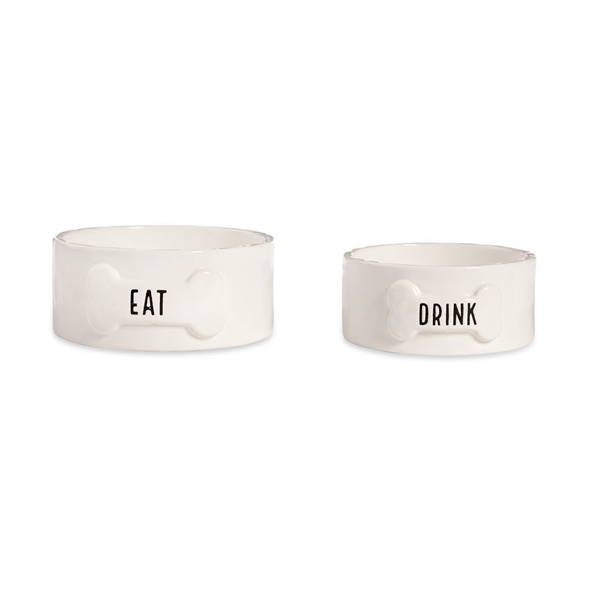 Ceramic Dog Bowl Set, Gifts, Mud Pie, Laura of Pembroke