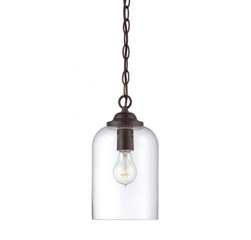 English Bronze Clear 1 Light Pendant, Lighting, Laura of Pembroke