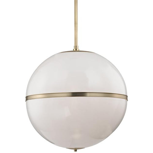 Glass and Steel Aged Brass 3 Light Chandelier, Lighting, Laura of Pembroke