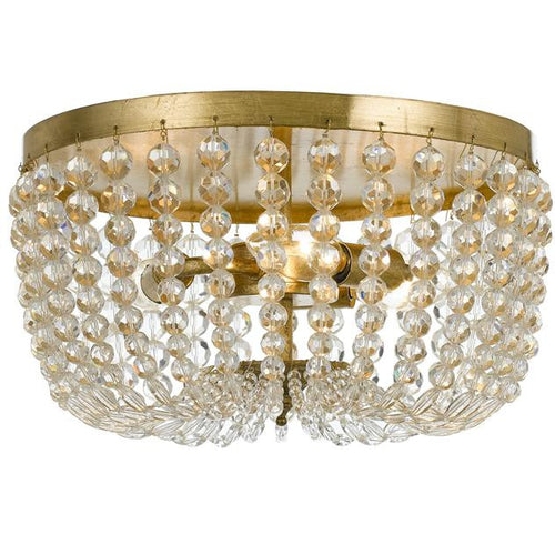 3 Light Antique Gold Ceiling Mount, Lighting, Laura of Pembroke