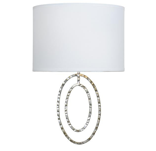 Circle Detail Antique 2 Light Silver Sconce, Lighting, Laura of Pembroke