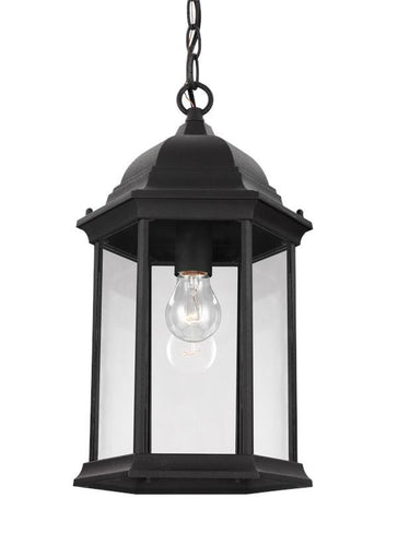 Black Classic Outdoor One Light Pendant, Lighting, Laura of Pembroke
