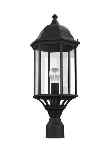 Black Classic Outdoor One Light Post Lantern, Lighting, Laura of Pembroke