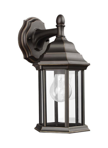 Antique Bronze Outdoor Small 1 Light Downlight Wall Lantern, Lighting, Laura of Pembroke