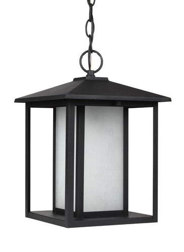 Transitional Minimalism Weathered Black 1 Light Outdoor Pendant, Lighting, Laura of Pembroke
