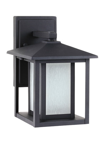 Transitional Minimalism Weathered Black 1 Light Outdoor Wall Lantern, Lighting, Laura of Pembroke