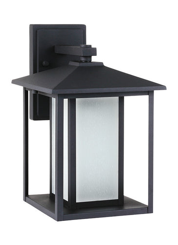 Transitional Minimalism Weathered Black 1 Light Outdoor Wall Lantern, Lighting, Laura of Pembroke
