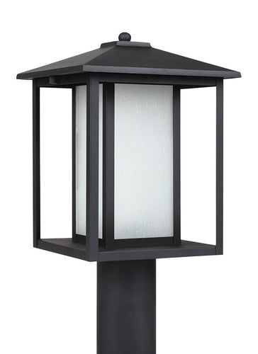 Transitional Minimalism Weathered Black 1 Light Outdoor Post Lantern, Lighting, Laura of Pembroke