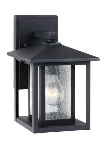 Transitional Minimalism Weathered Black 1 Light Outdoor Wall Lantern, Lighting, Laura of Pembroke