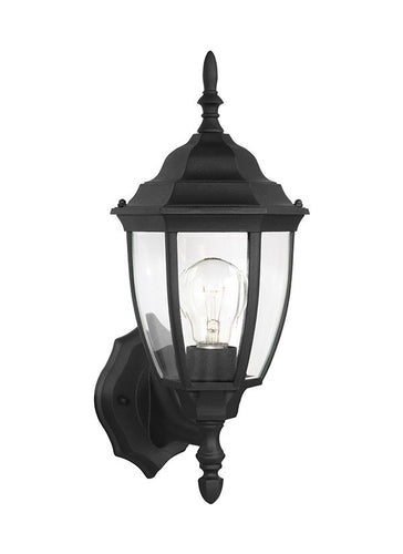 Black Traditional Outdoor 1 Light Wall Lantern, Lighting, Laura of Pembroke