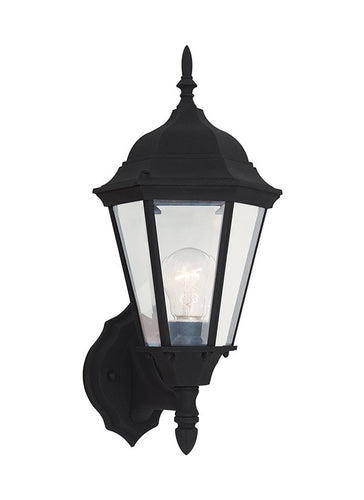 Black Traditional Outdoor 1 Light Wall Lantern, Lighting, Laura of Pembroke
