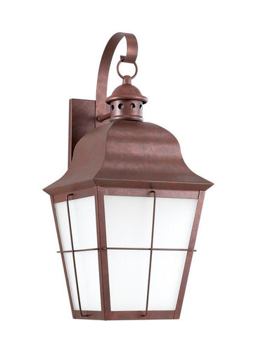 Classic Window Pane Weathered Copper 1 Light Outdoor Wall Lantern, Lighting, Laura of Pembroke