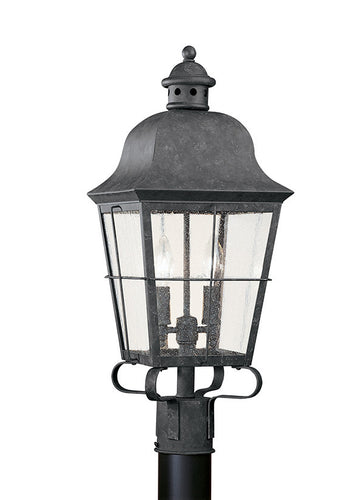 Classic Window Pane Oxidized Bronze 2 Light Outdoor Wall Lantern, Lighting, Laura of Pembroke