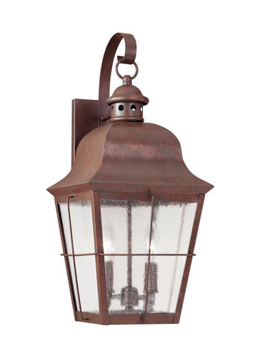 Classic Window Pane Weathered Copper 2 Light Outdoor Wall Lantern, Lighting, Laura of Pembroke