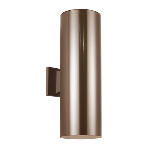 Outdoor Cylinders Bronze Large 2 Light Wall Lantern, Lighting, Laura of Pembroke