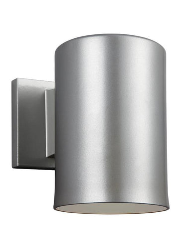 Outdoor Cylinders Painted Brushed Nickel 1 Light Wall Lantern, Lighting, Laura of Pembroke