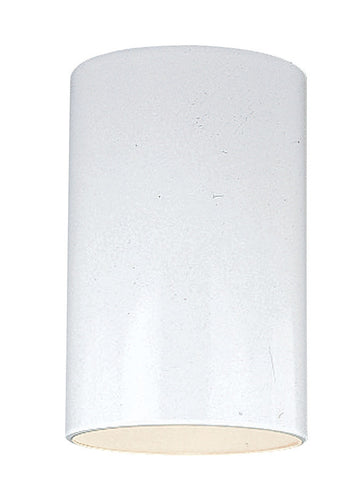 Outdoor Cylinders White 1 Light Ceiling Flush Mount, Lighting, Laura of Pembroke