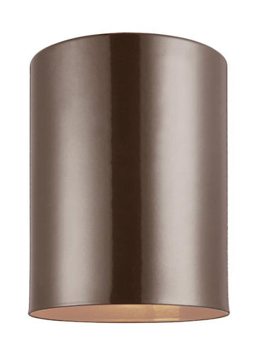 Outdoor Cylinders Bronze 1 Light Ceiling Flush Mount, Lighting, Laura of Pembroke