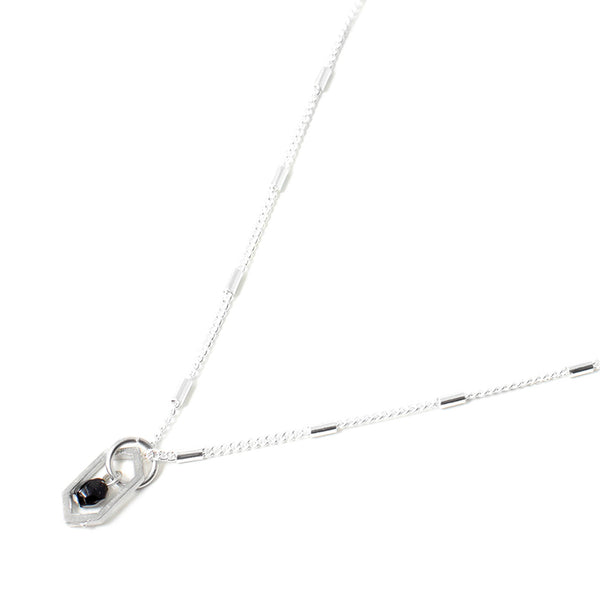 ACAPULCO NECKLACE BLK/PEWTER