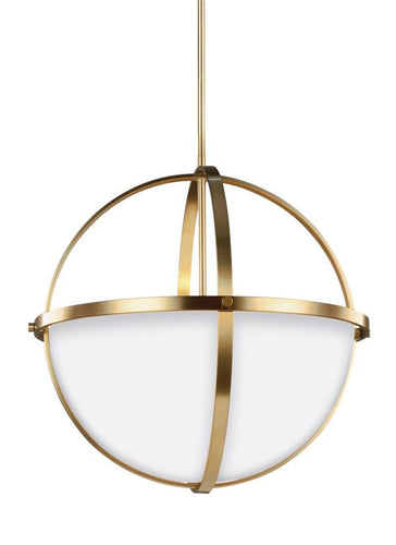 Spherical Satin Bronze 3 Light Pendant, Lighting, Laura of Pembroke