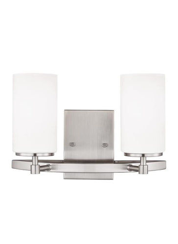Spherical Brushed Nickel 2 Light Wall/Bath Sconce, Lighting, Laura of Pembroke