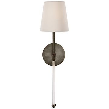 Sleek Bronze with Natural Paper Shades Sconce, Lighting, Laura of Pembroke