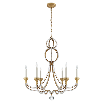 Star Canopy Large Chandelier in Venetian Gold with Crystal, Lighting, Laura of Pembroke