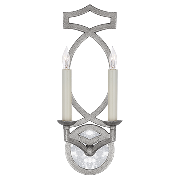 Star Canopy Double Sconce in Venetian Silver, Lighting, Laura of Pembroke