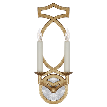 Star Canopy Double Sconce in Venetian Gold, Lighting, Laura of Pembroke