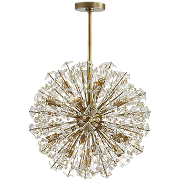 Kate Spade Glass and Pearl Medium Chandelier in Soft Brass, Lighting, Laura of Pembroke