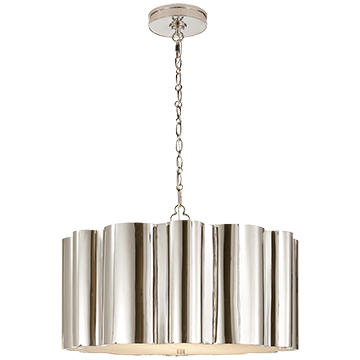 Hanging Shade in Polished Nickel, Lighting, Laura of Pembroke