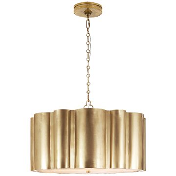 Hanging Shade in Natural Brass, Lighting, Laura of Pembroke