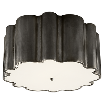 Flush Mount in Bronze with Frosted Acrylic, Lighting, Laura of Pembroke