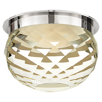 Small Universal Surface Mount in Polished Nickel with Clear Cut Crystal, Lighting, Laura of Pembroke