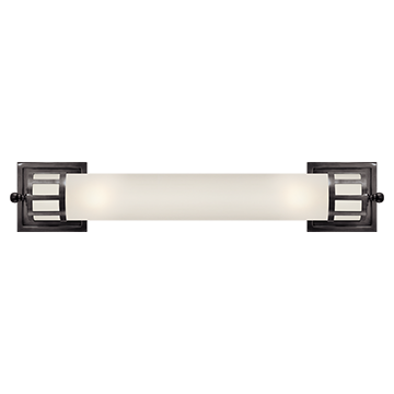 Long Sconce in Bronze with Frosted Glass, Lighting, Laura of Pembroke