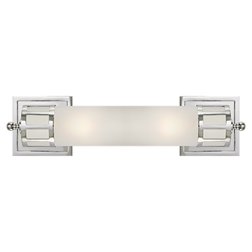 Medium Sconce in Chrome with Frosted Glass, Lighting, Laura of Pembroke