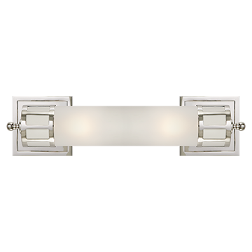 Medium Sconce in Polished Nickel with Frosted Glass, Lighting, Laura of Pembroke
