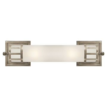 Medium Sconce in Antique Nickel with Frosted Glass, Lighting, Laura of Pembroke