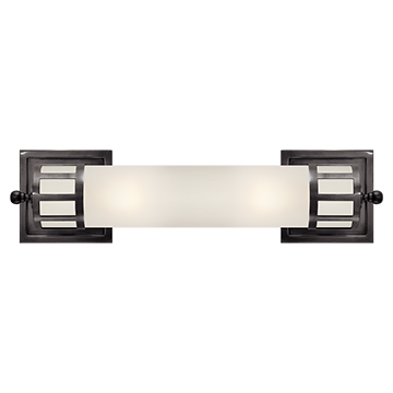 Medium Sconce in Bronze with Frosted Glass, Lighting, Laura of Pembroke