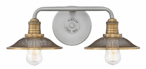 Antique Nickel Rigby Bath Two Light, Lighting, Laura of Pembroke