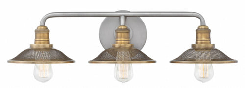 Antique Nickel Rigby Bath Three Light, Lighting, Laura of Pembroke