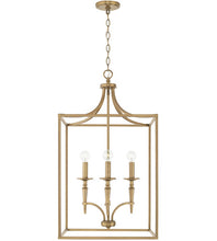 ABBIE 4 LIGHT FOYER, AGED BRASS