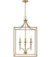 ABBIE 4 LIGHT FOYER, AGED BRASS