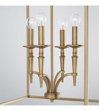 ABBIE 4 LIGHT FOYER, AGED BRASS
