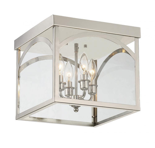 Polished Nickel Lantern Ceiling Mount, Lighting, Laura of Pembroke