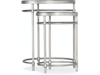 ST. ARMAND NESTED END TABLES, PEWTER