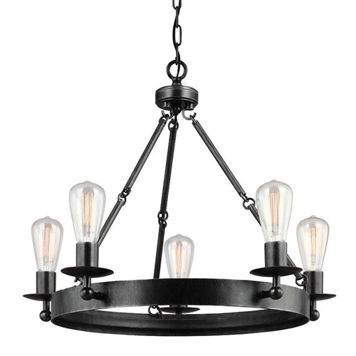 Industrial 5 Light Chandelier, Lighting, Laura of Pembroke